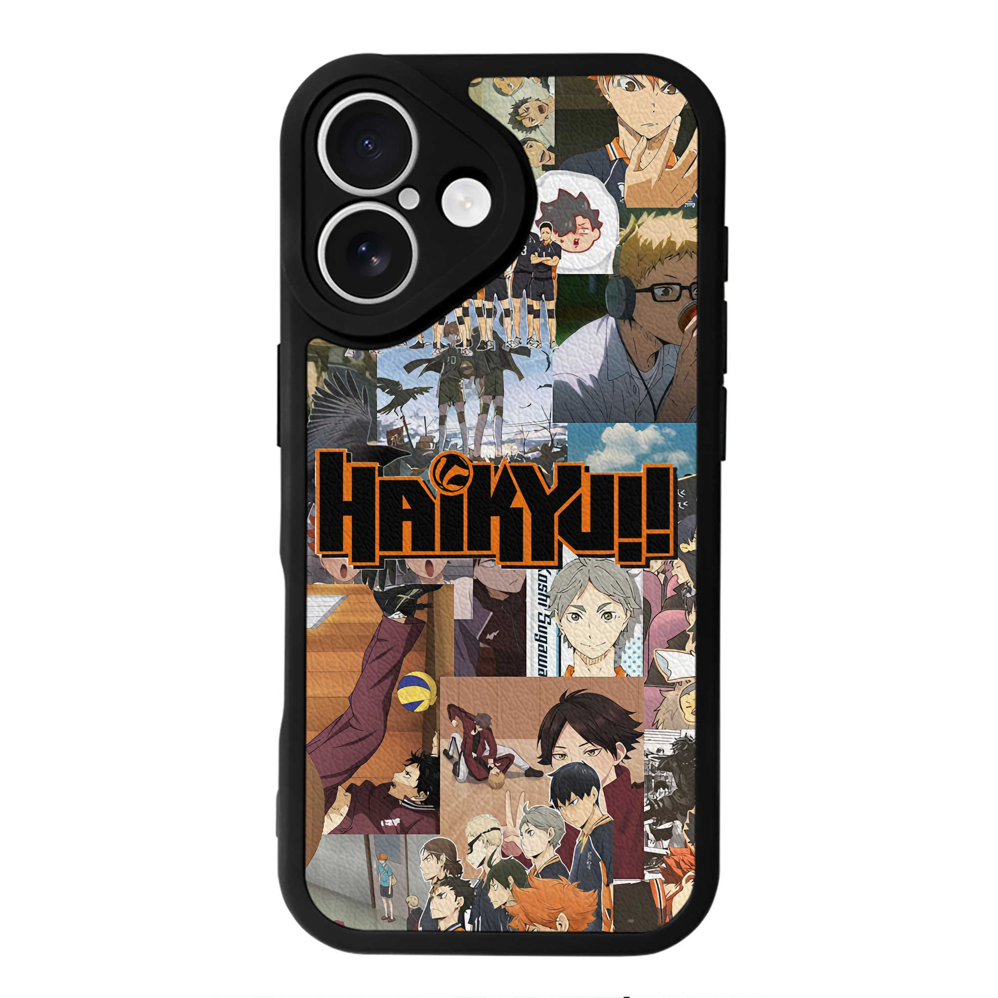 （画像用） ハイキュー!! Haikyu!! 【iPhone 16シリーズ対応】シリコンスマホケース（レザー調） 材質：シリコン